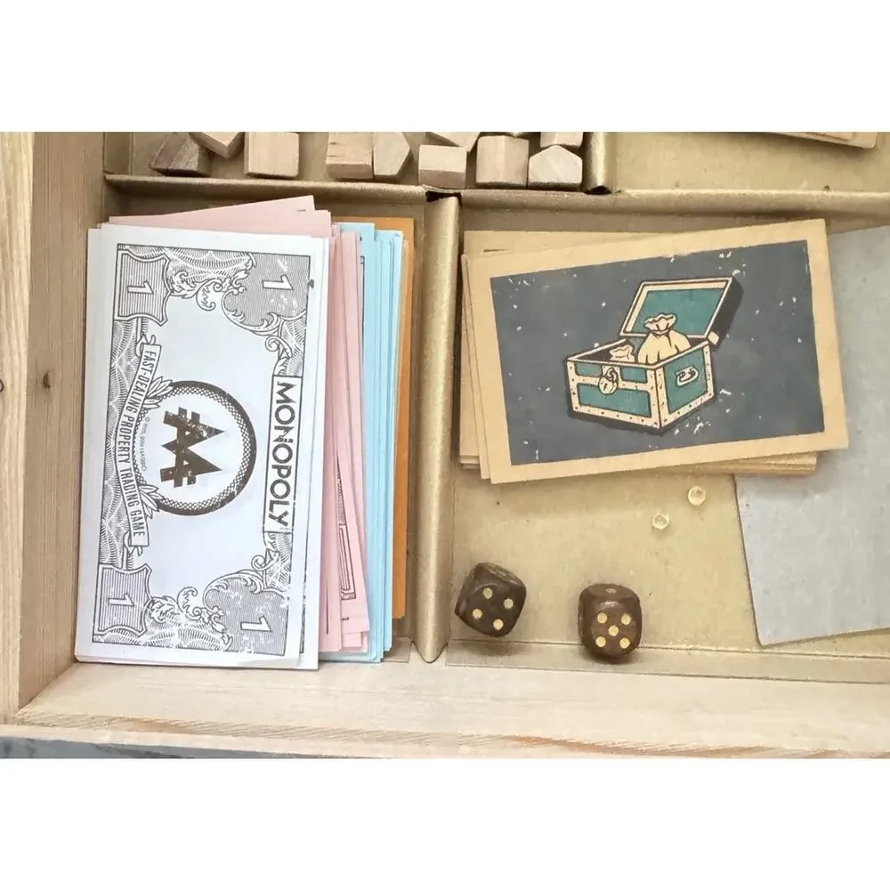 Monopoly Rustic Wood Series Wooden Board Game Classic Game Limited